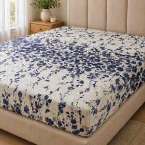 Navy Ditsy Floral Fitted Sheet